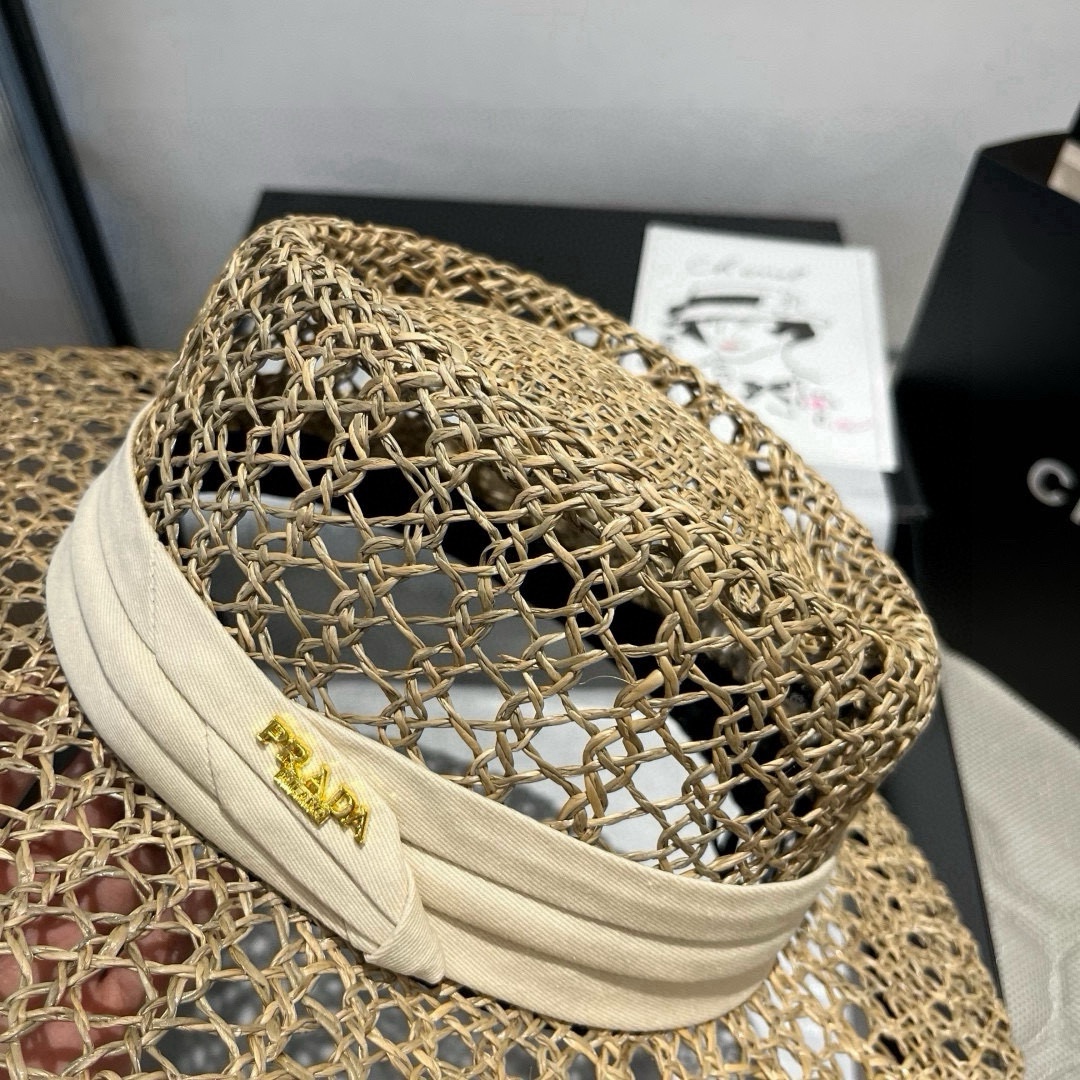 🆕

普拉达Prada新款礼帽，遮阳草帽，头围57cm
