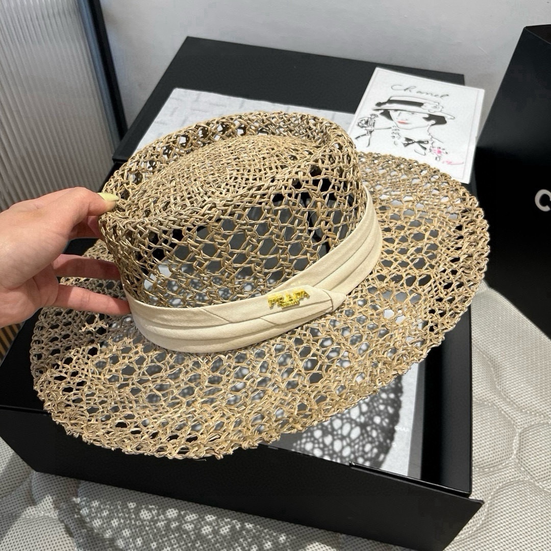 🆕

普拉达Prada新款礼帽，遮阳草帽，头围57cm