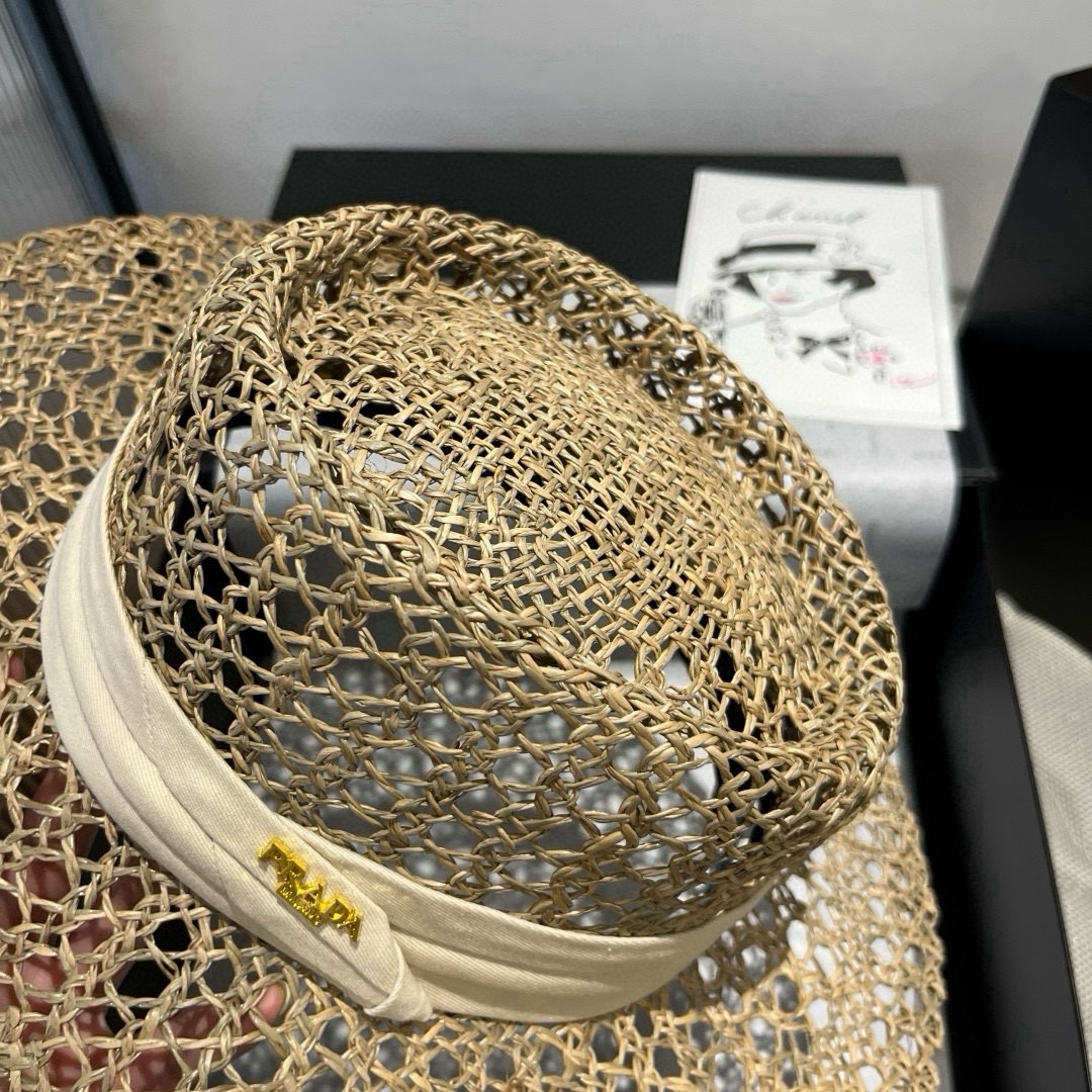 🆕

普拉达Prada新款礼帽，遮阳草帽，头围57cm