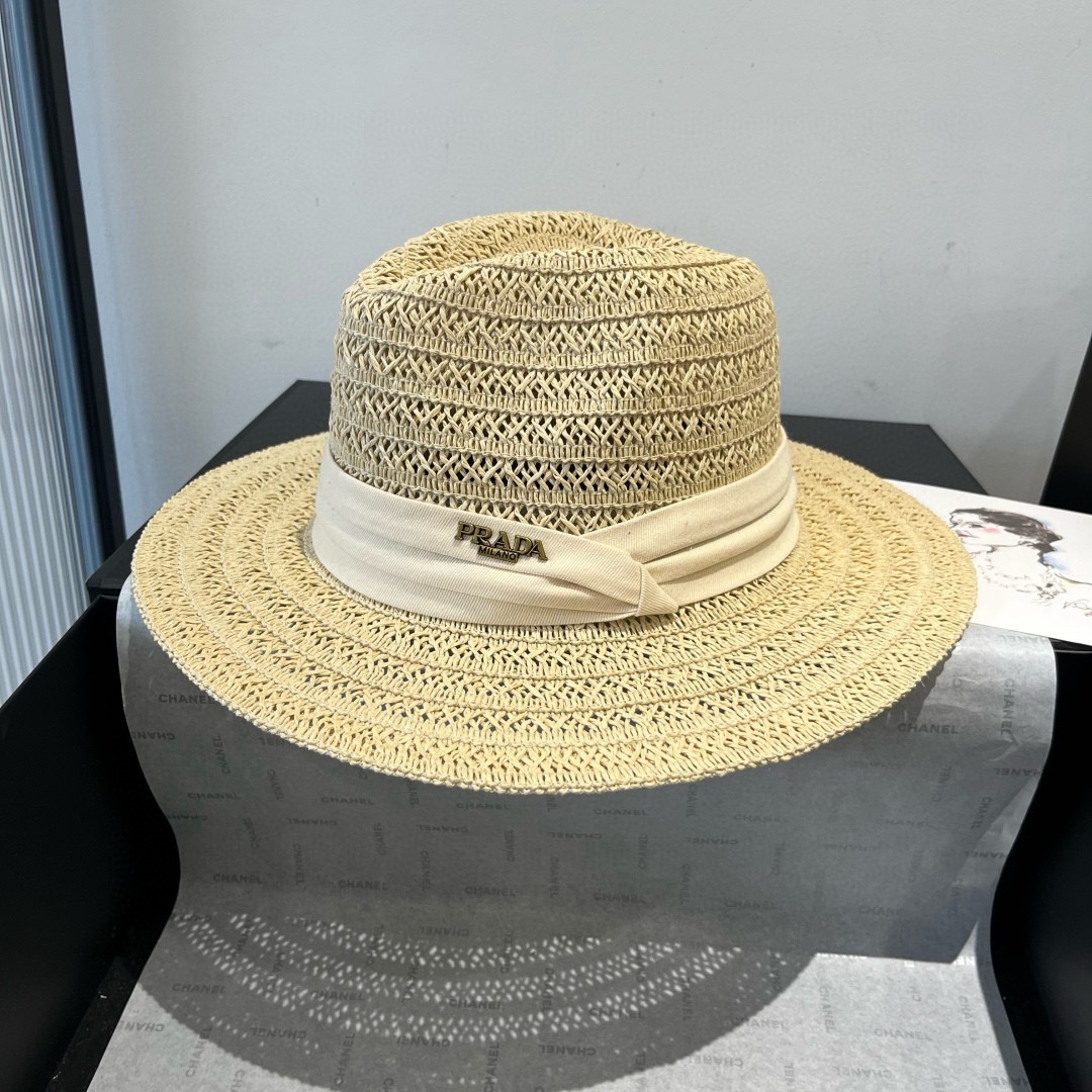 🆕

普拉达Prada新款礼帽，遮阳草帽，头围57cm