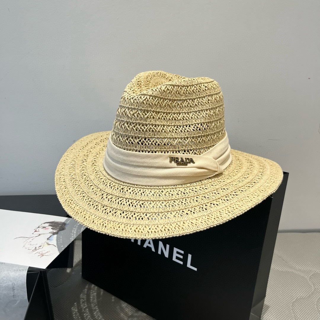 🆕

普拉达Prada新款礼帽，遮阳草帽，头围57cm