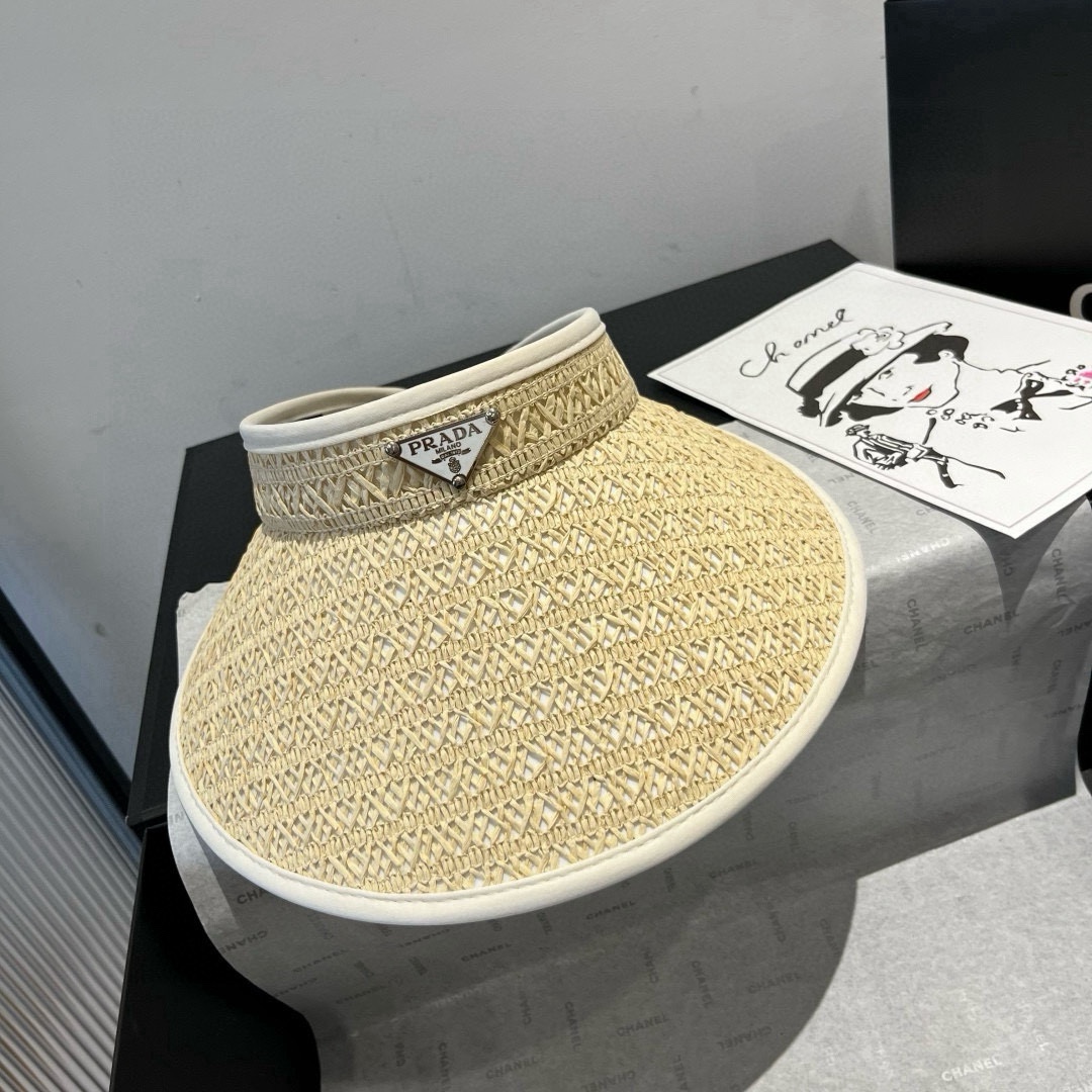 🆕

Prada普拉达新款空顶发箍遮阳帽，可调节，头围57cm