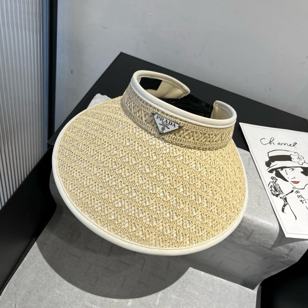 🆕

Prada普拉达新款空顶发箍遮阳帽，可调节，头围57cm