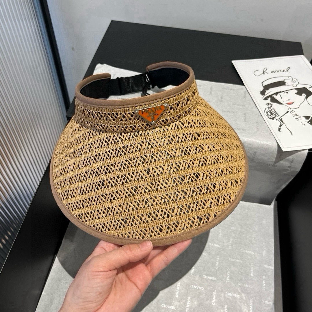 🆕

Prada普拉达新款空顶发箍遮阳帽，可调节，头围57cm