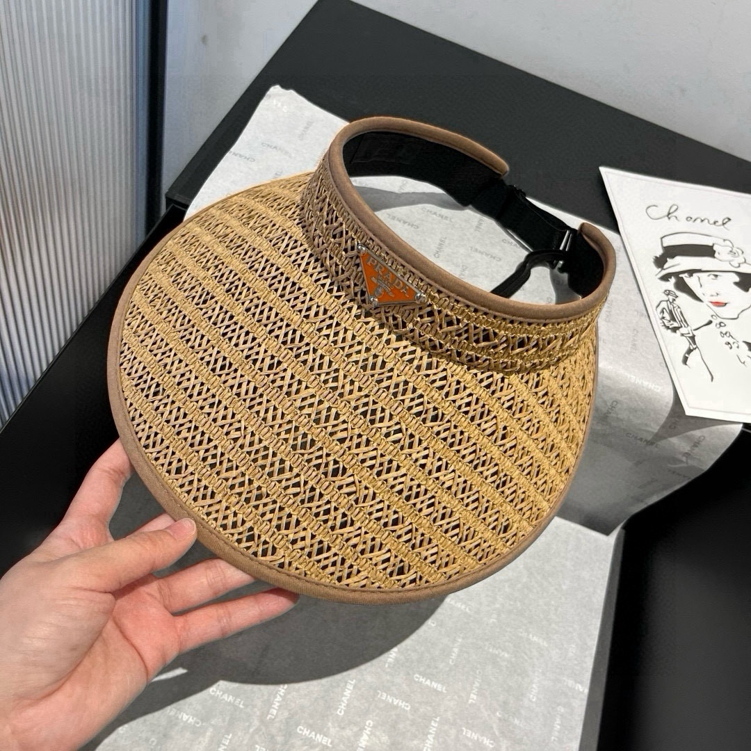 🆕

Prada普拉达新款空顶发箍遮阳帽，可调节，头围57cm