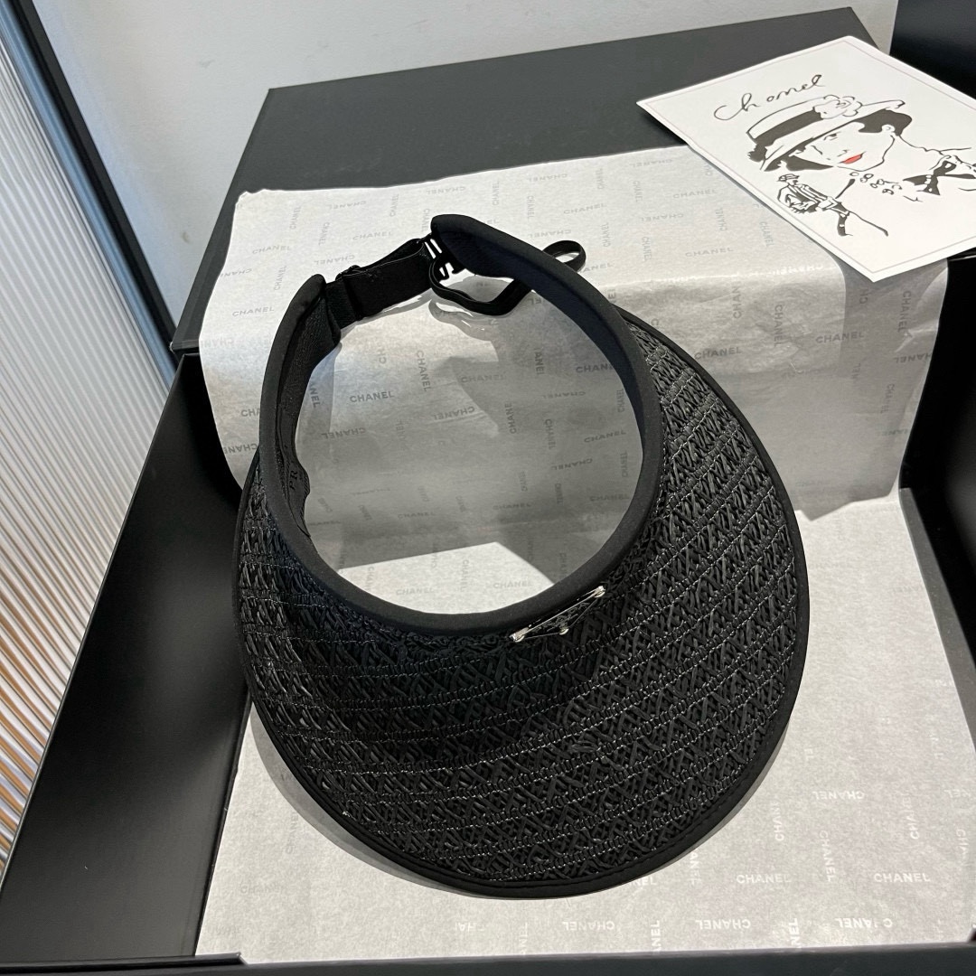 🆕

Prada普拉达新款空顶发箍遮阳帽，可调节，头围57cm