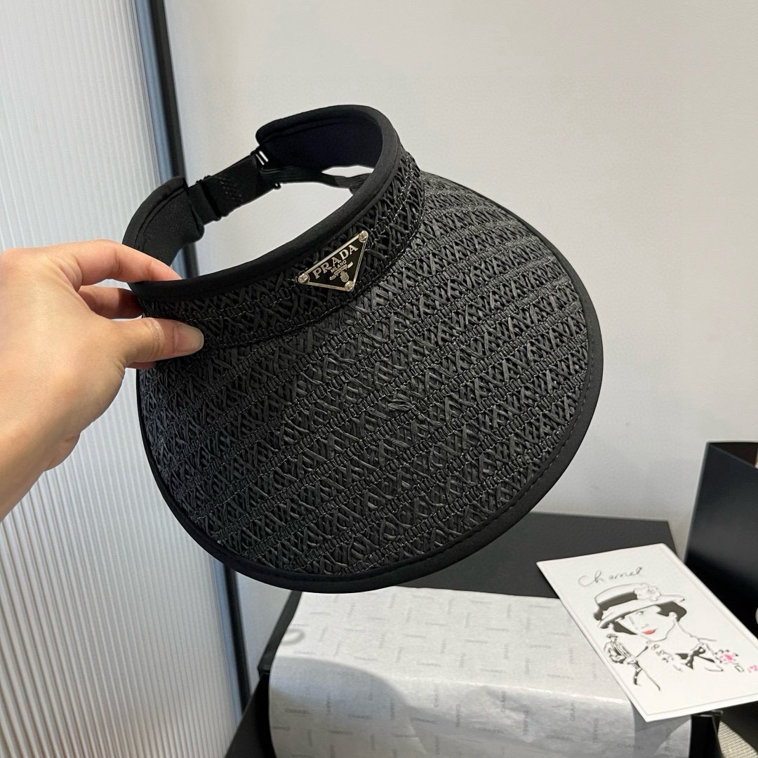 🆕

Prada普拉达新款空顶发箍遮阳帽，可调节，头围57cm