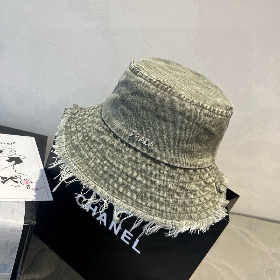 🆕

普拉达新款牛仔渔夫帽，头围57cm