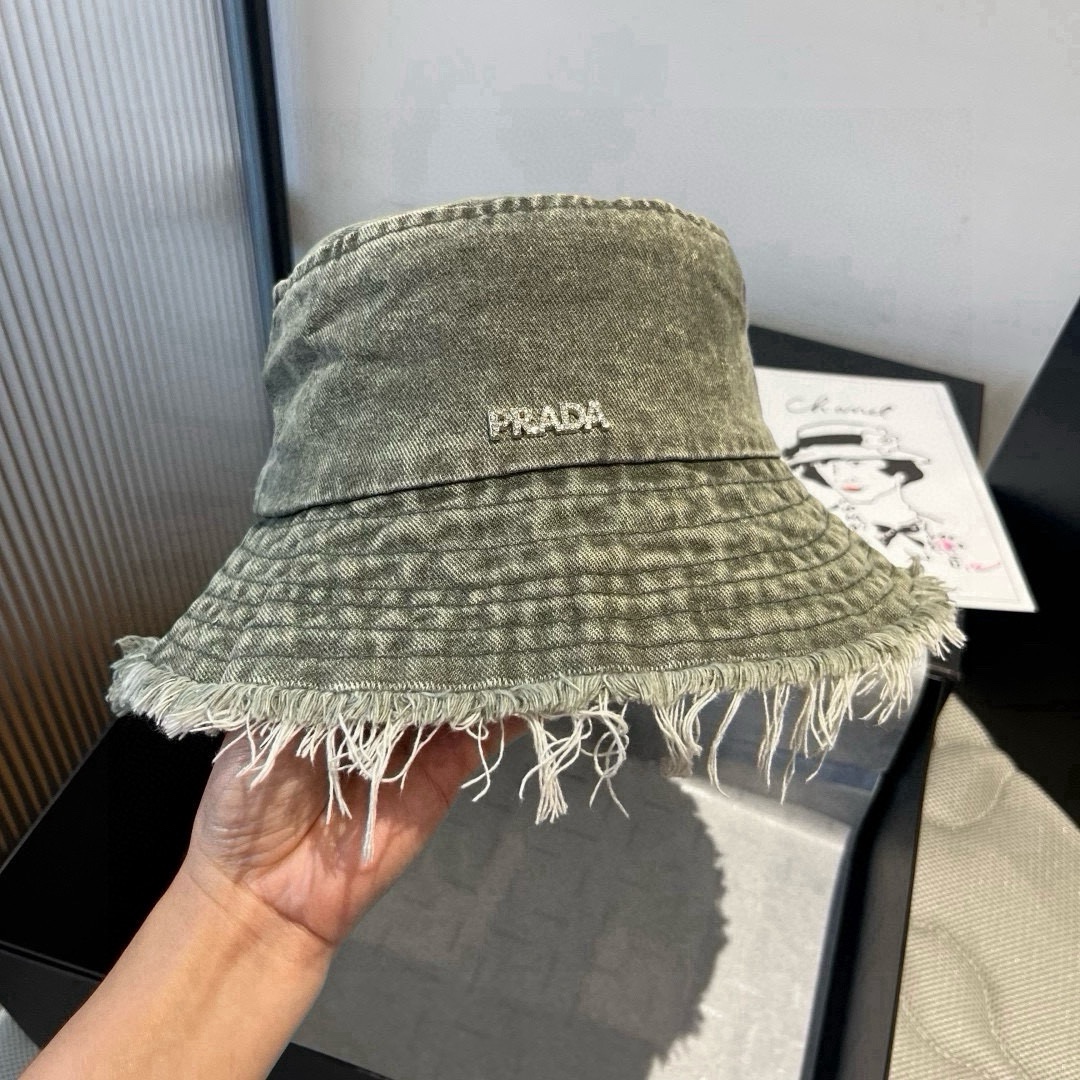 🆕

普拉达新款牛仔渔夫帽，头围57cm