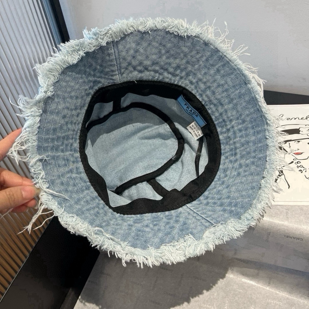 🆕

普拉达新款牛仔渔夫帽，头围57cm