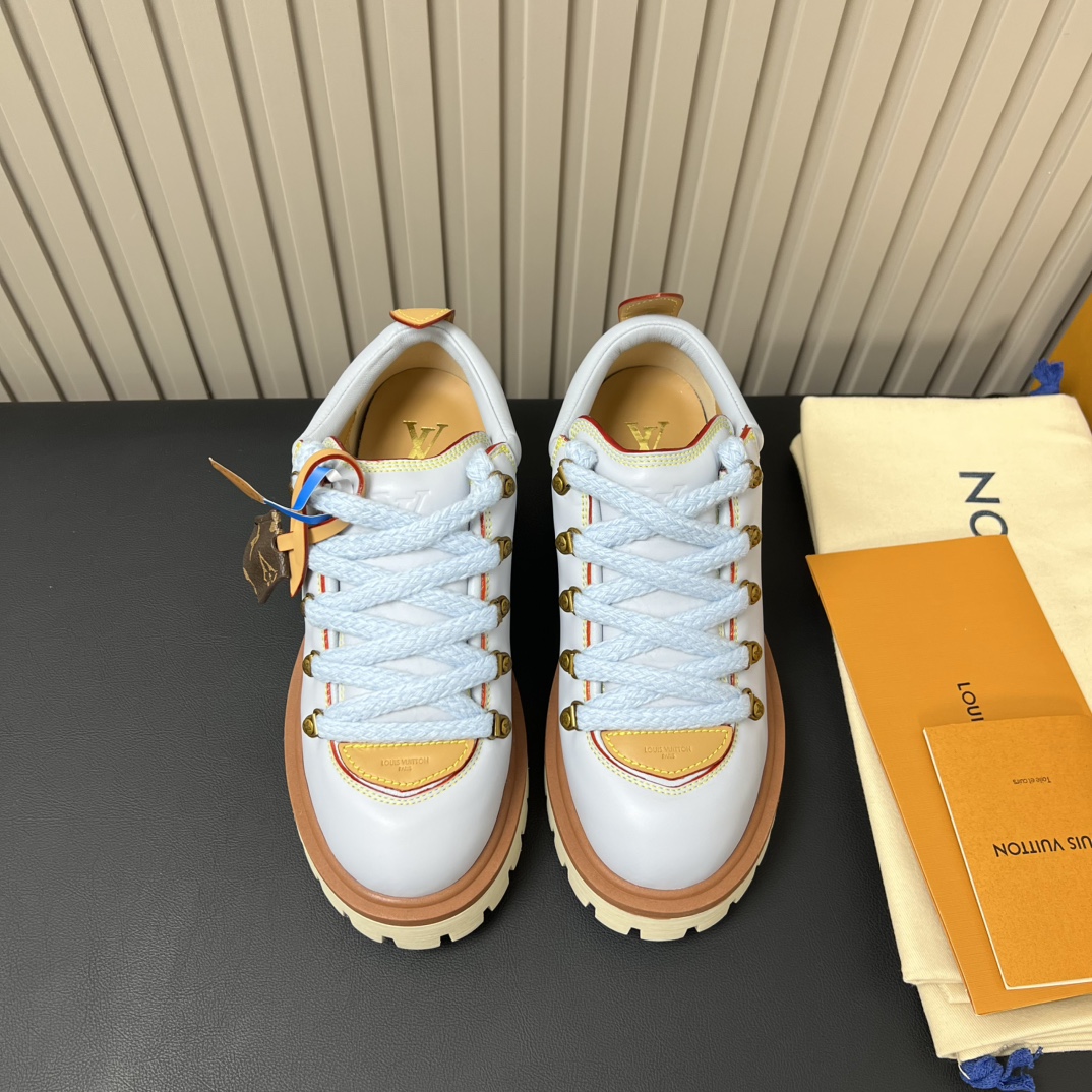 Louis Vuitton Remix Lace-Up Hiking Derby Shoes in Leather for Women