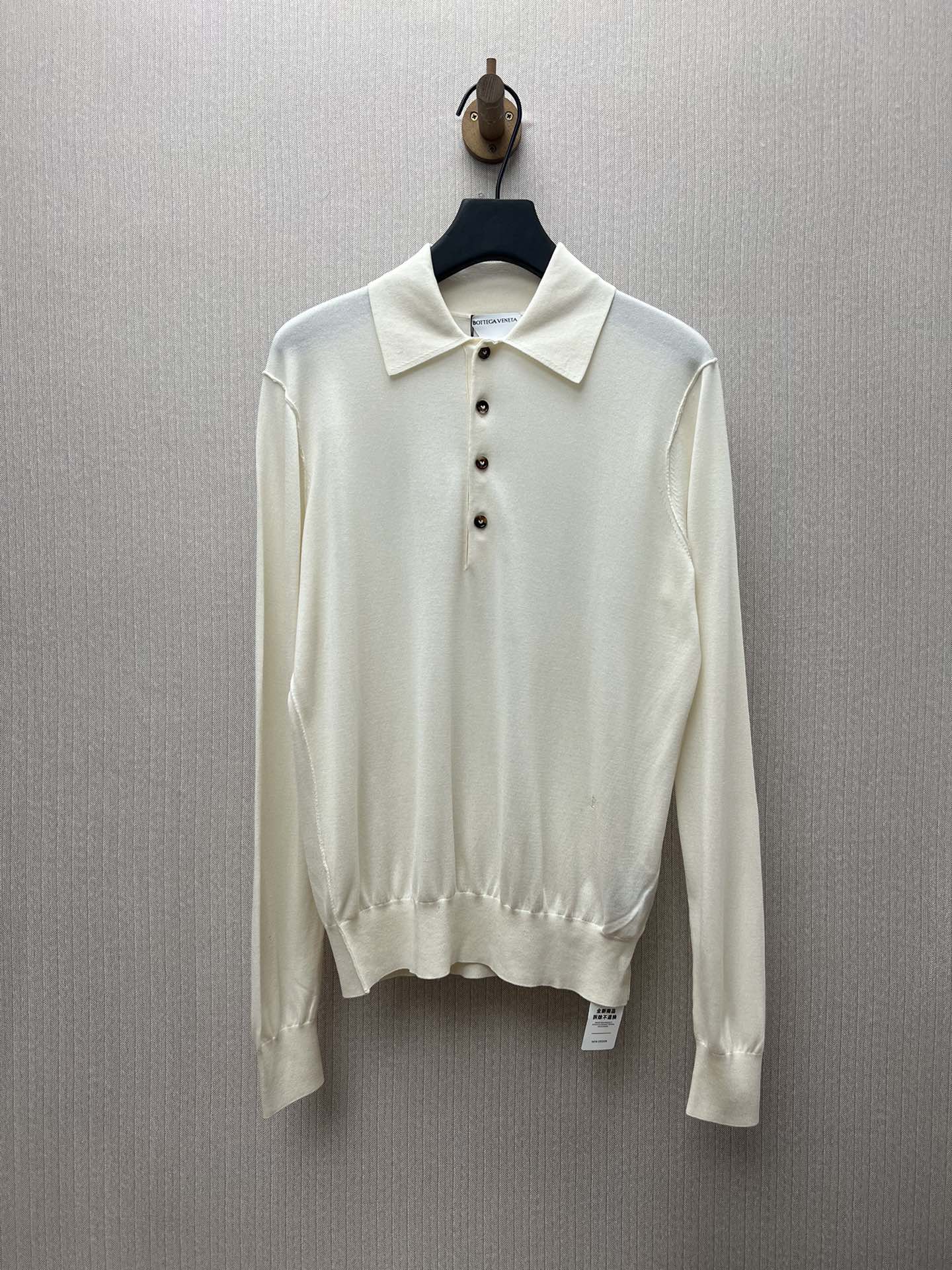 BV 25ss nuevo estilo de suéter de manga larga con cuello redondo y bordado, para hombre, versión alta, tallas: S.M.L.XL.