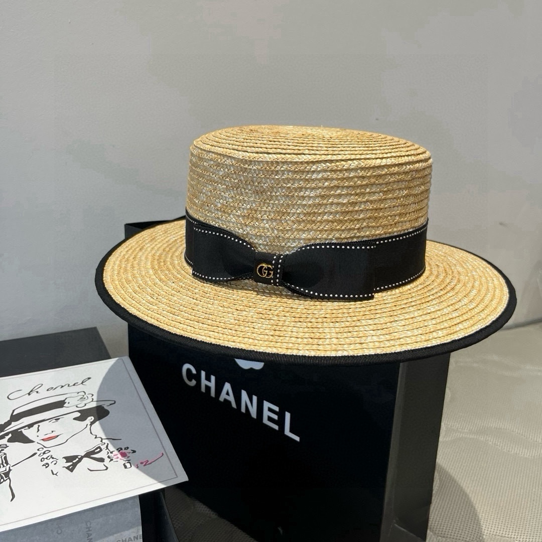NO:362435,Guchi new straw straw top hat, head circumference 57cm hat, straw hat, fisherman hat, baseball hat, knit hat, hat, espadrilles, hats古奇新款麦秆草平顶礼帽,头围57cm帽子草帽渔夫帽棒球帽针织帽,帽子,espadrilles,hats,hat
