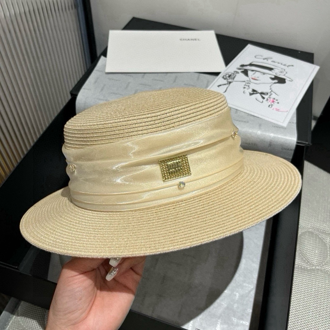 NO:362322,Miumiu Miu new top hat, high-end PP straw fabric, head circumference 57cm hat, straw hat, fisherman hat, baseball hat, knit hat, hat, miumiu, espadrilles, hatsmiumiu缪缪新款平顶礼帽,高级PP草面料,头围57cm帽子草帽渔夫帽棒球帽针织帽,帽子,miumiu,espadrilles,hats,hat