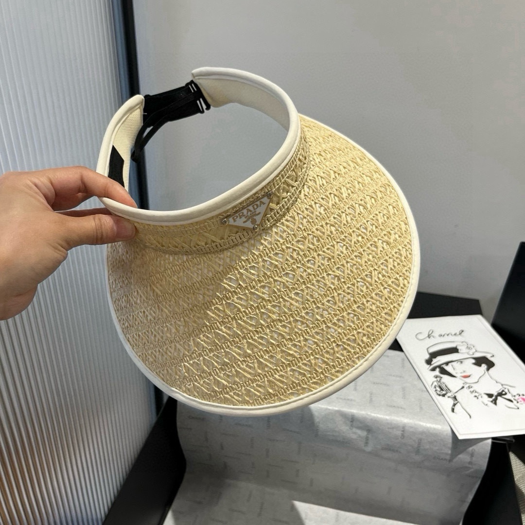 🆕

Prada普拉达新款空顶发箍遮阳帽，可调节，头围57cm