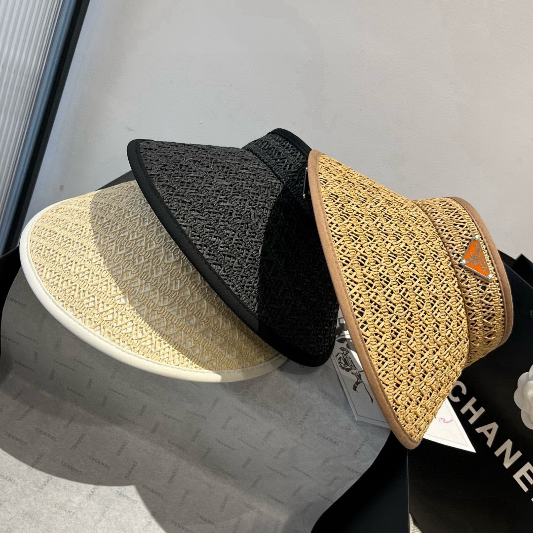 🆕

Prada普拉达新款空顶发箍遮阳帽，可调节，头围57cm