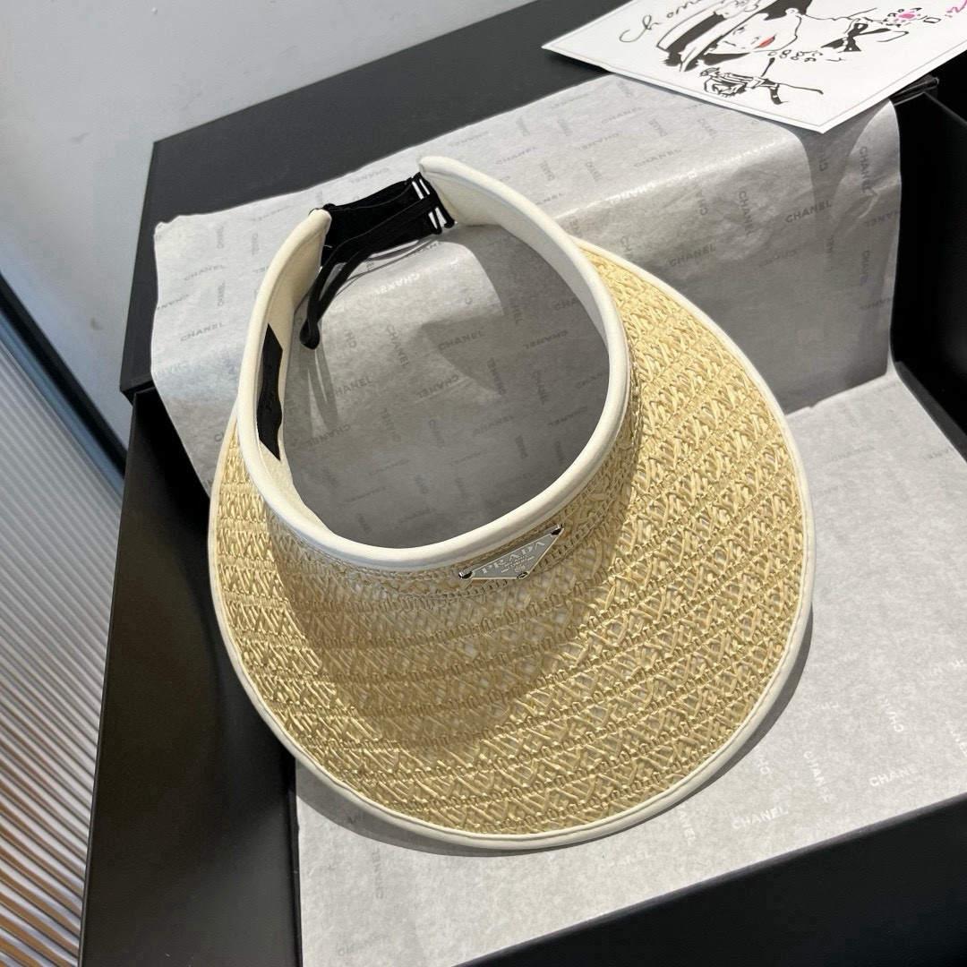 🆕

Prada普拉达新款空顶发箍遮阳帽，可调节，头围57cm