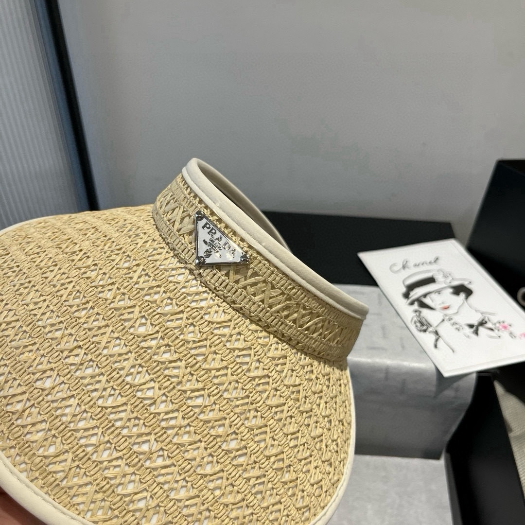 🆕

Prada普拉达新款空顶发箍遮阳帽，可调节，头围57cm