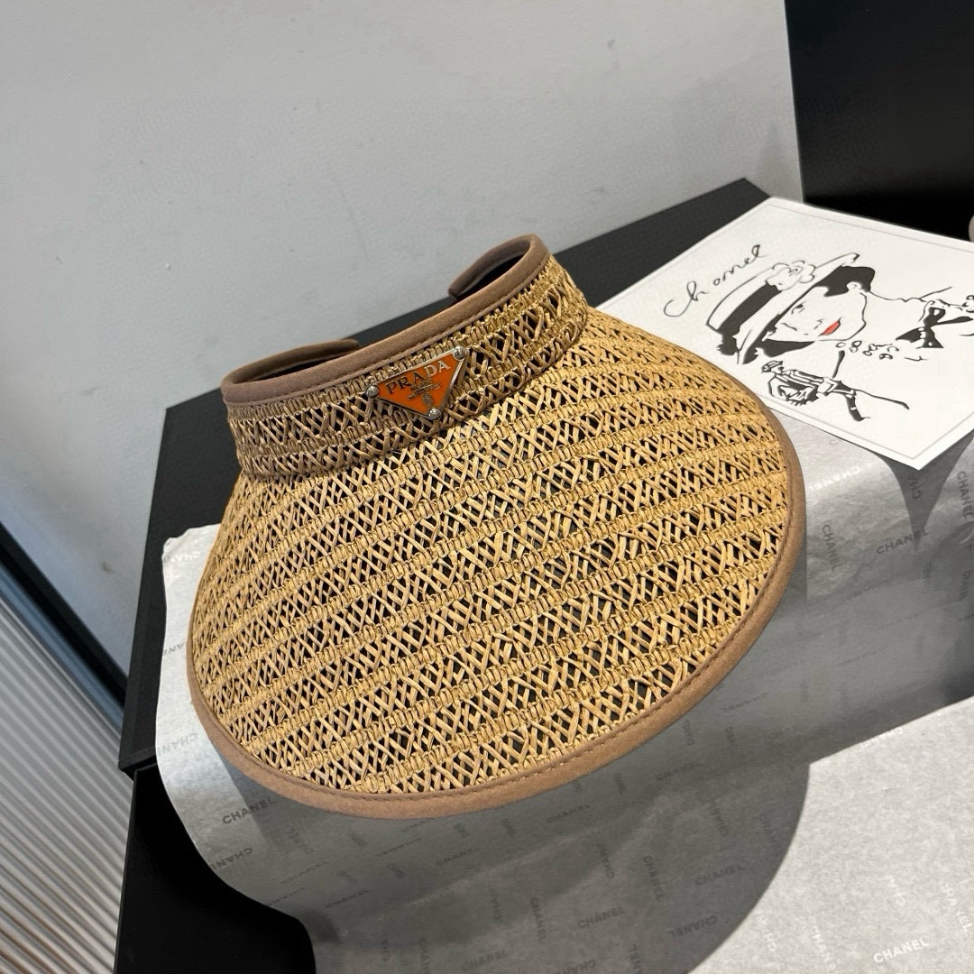 🆕

Prada普拉达新款空顶发箍遮阳帽，可调节，头围57cm