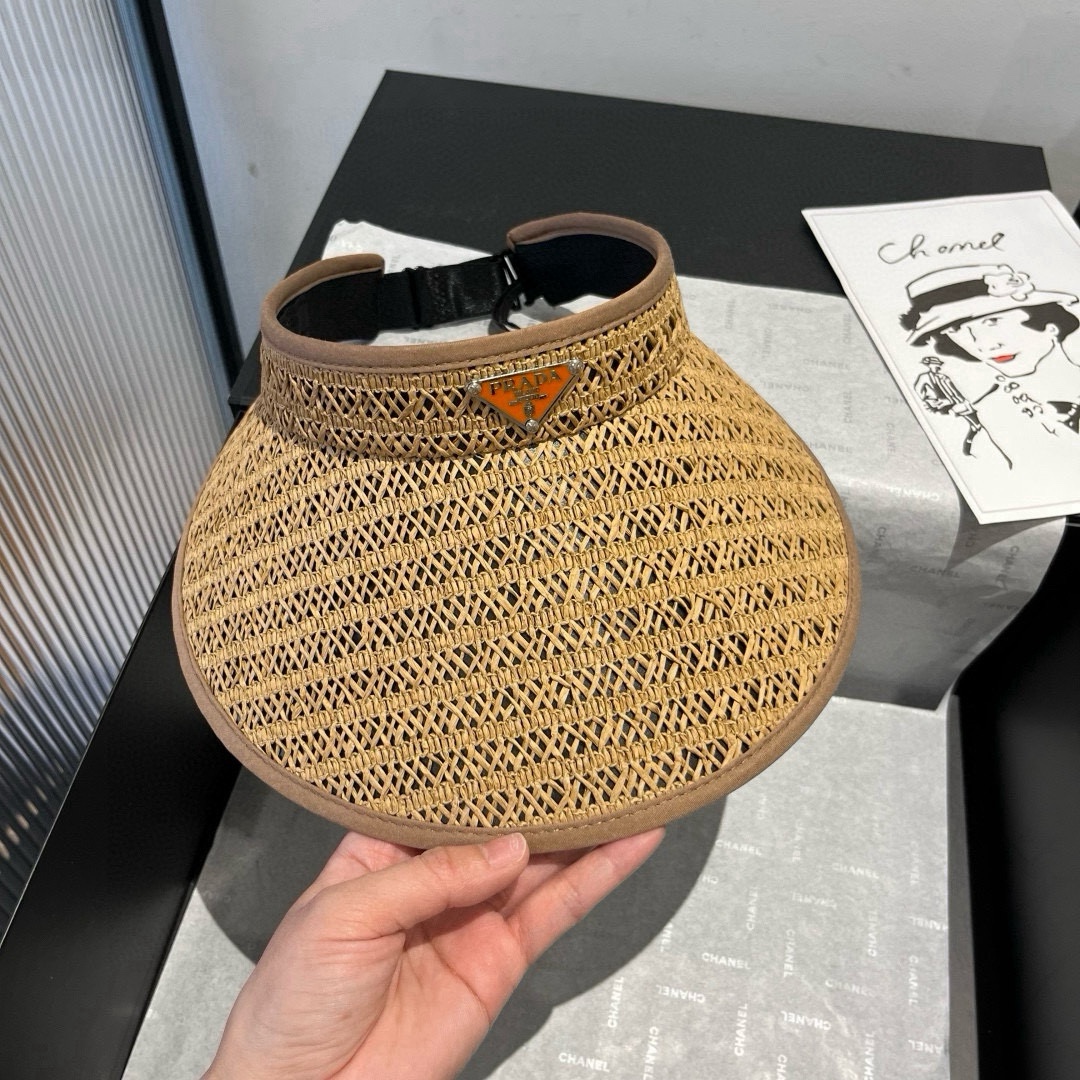 🆕

Prada普拉达新款空顶发箍遮阳帽，可调节，头围57cm