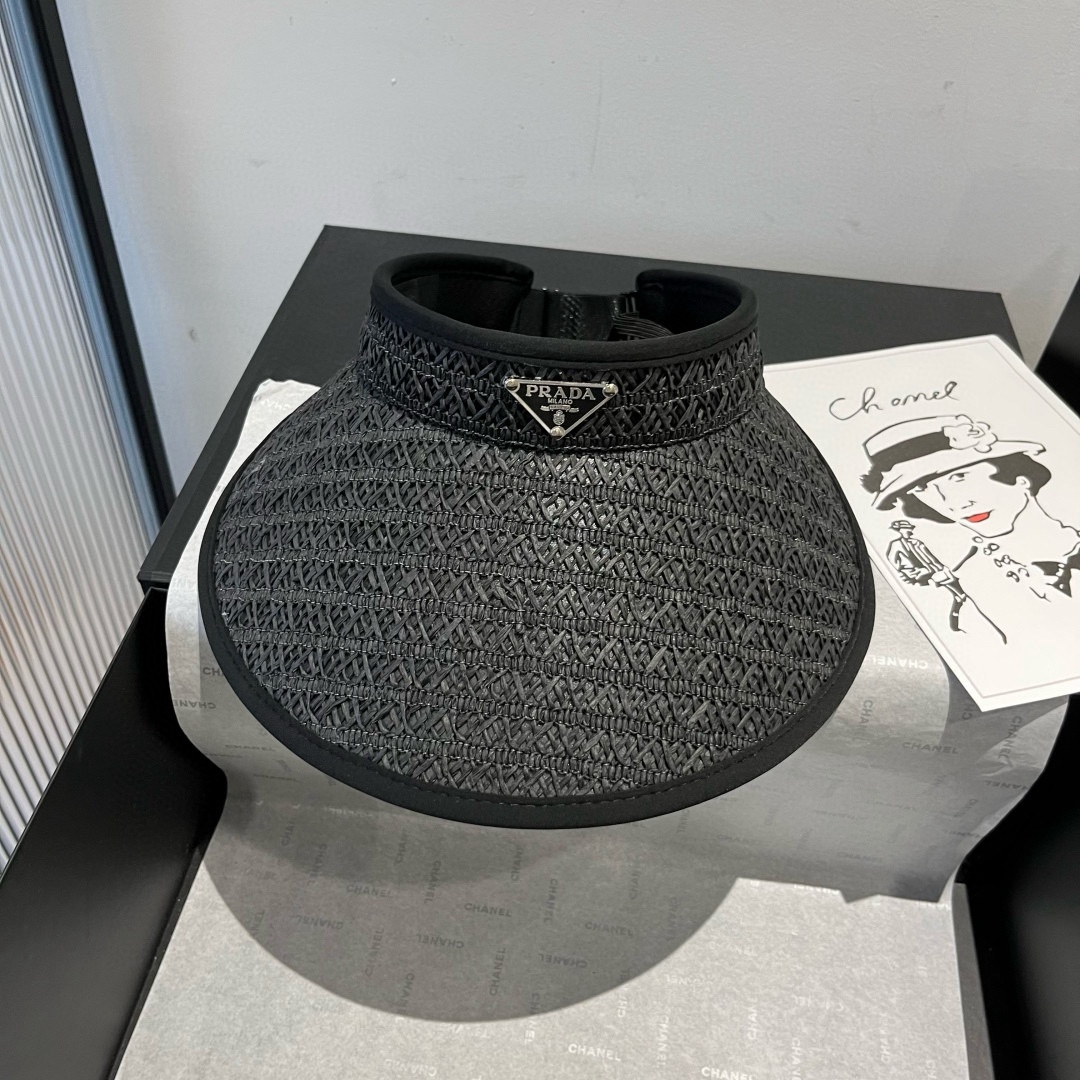 🆕

Prada普拉达新款空顶发箍遮阳帽，可调节，头围57cm