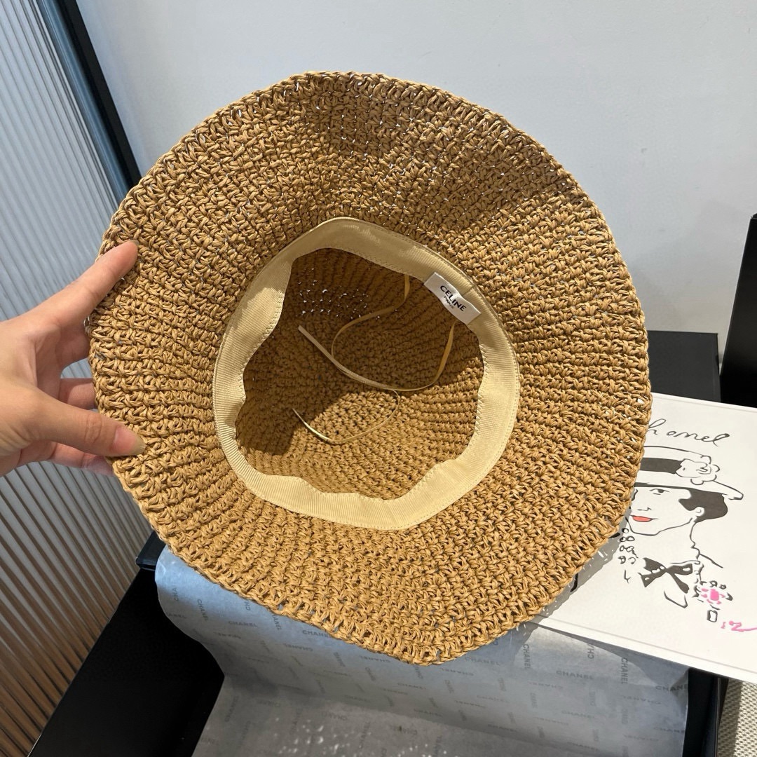 🆕

赛琳2025夏款折叠草帽，纯收工钩织，头围57cm，可折叠