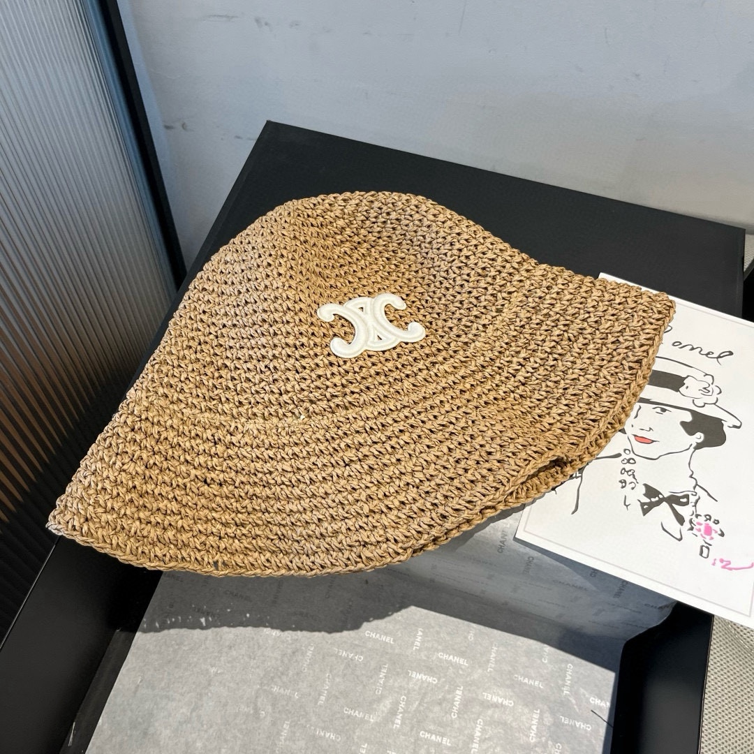 🆕

赛琳2025夏款折叠草帽，纯收工钩织，头围57cm，可折叠