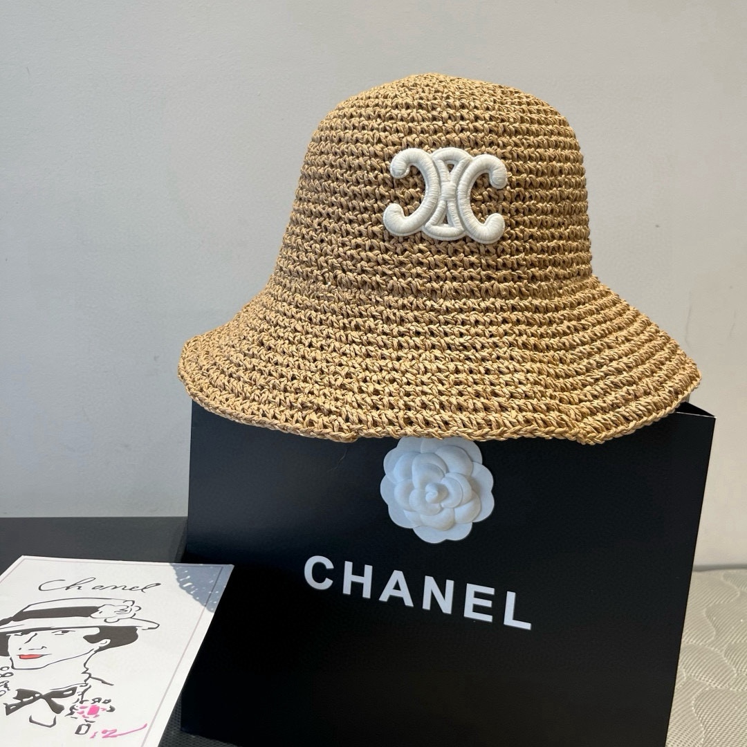 🆕

赛琳2025夏款折叠草帽，纯收工钩织，头围57cm，可折叠