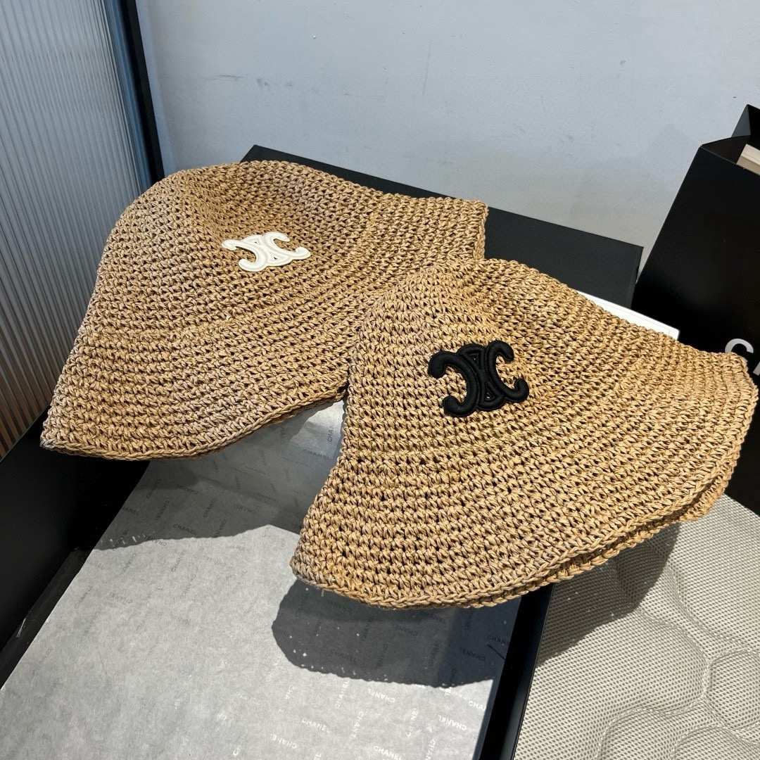 🆕

赛琳2025夏款折叠草帽，纯收工钩织，头围57cm，可折叠