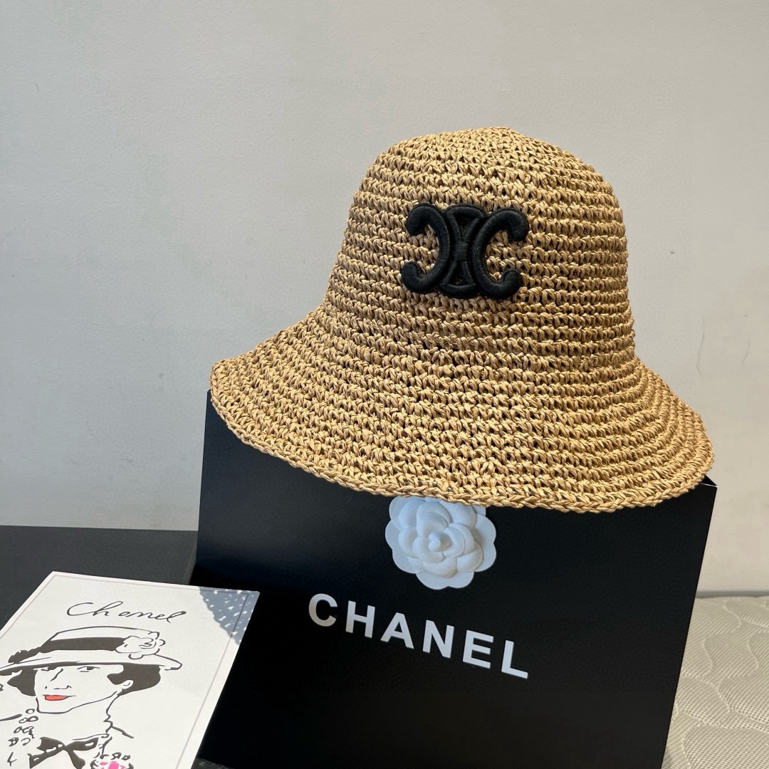 🆕

赛琳2025夏款折叠草帽，纯收工钩织，头围57cm，可折叠