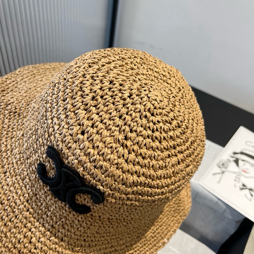 🆕

赛琳2025夏款折叠草帽，纯收工钩织，头围57cm，可折叠