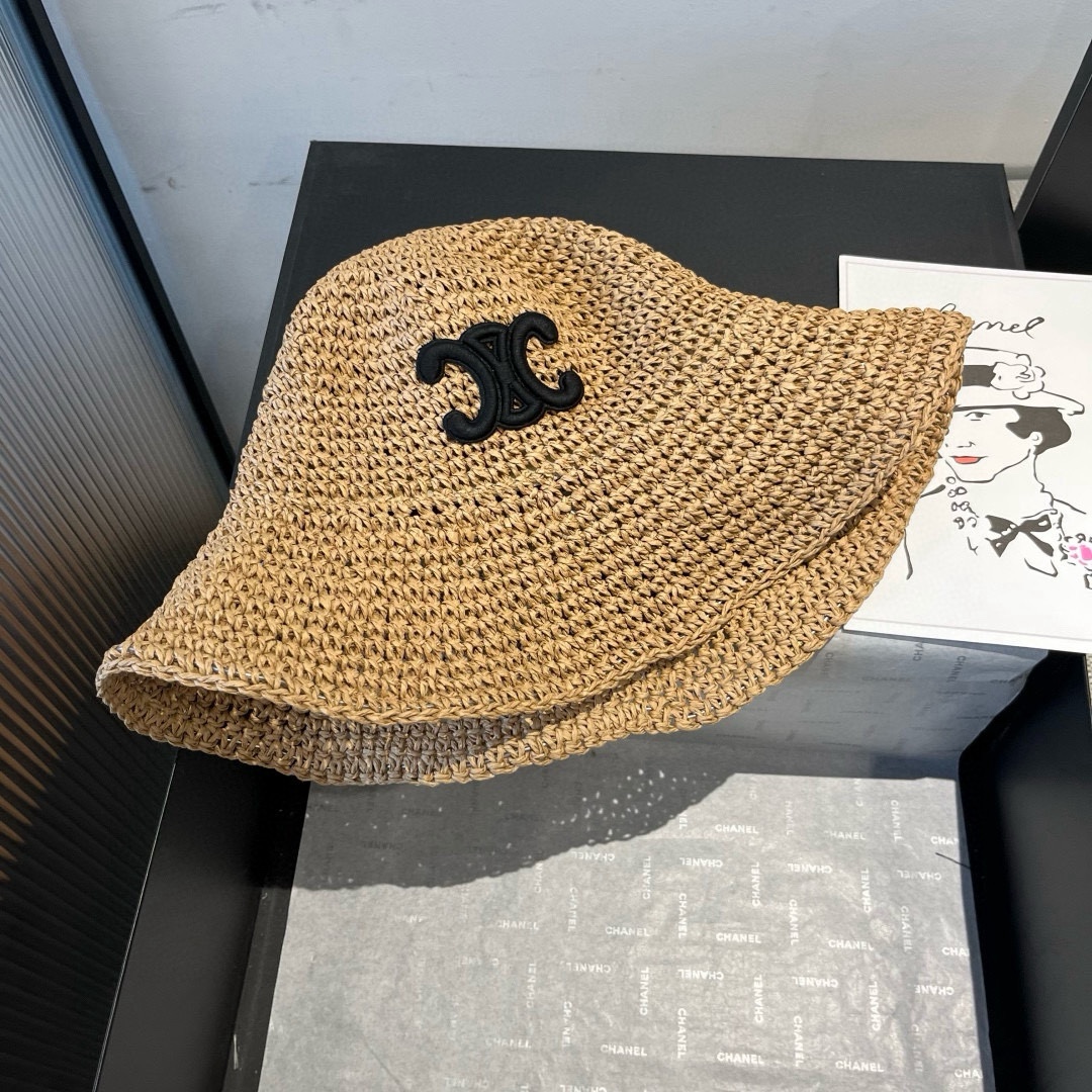 🆕

赛琳2025夏款折叠草帽，纯收工钩织，头围57cm，可折叠