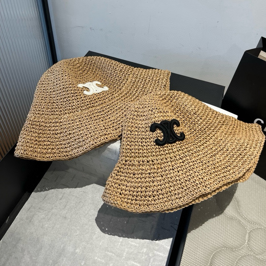 🆕

赛琳2025夏款折叠草帽，纯收工钩织，头围57cm，可折叠