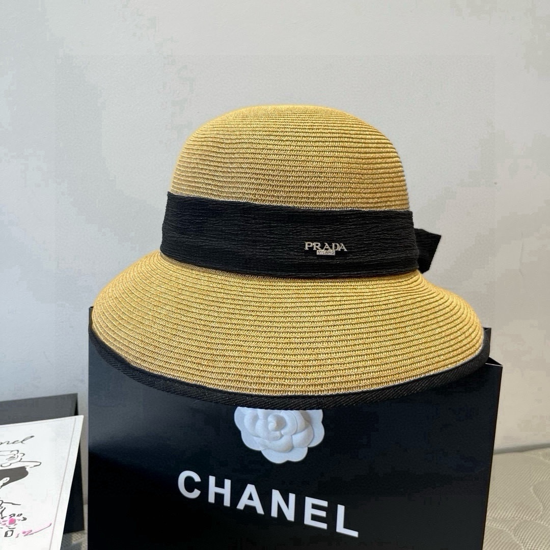 🆕

普拉达2025夏款礼帽，草帽，小清新 头围57cm