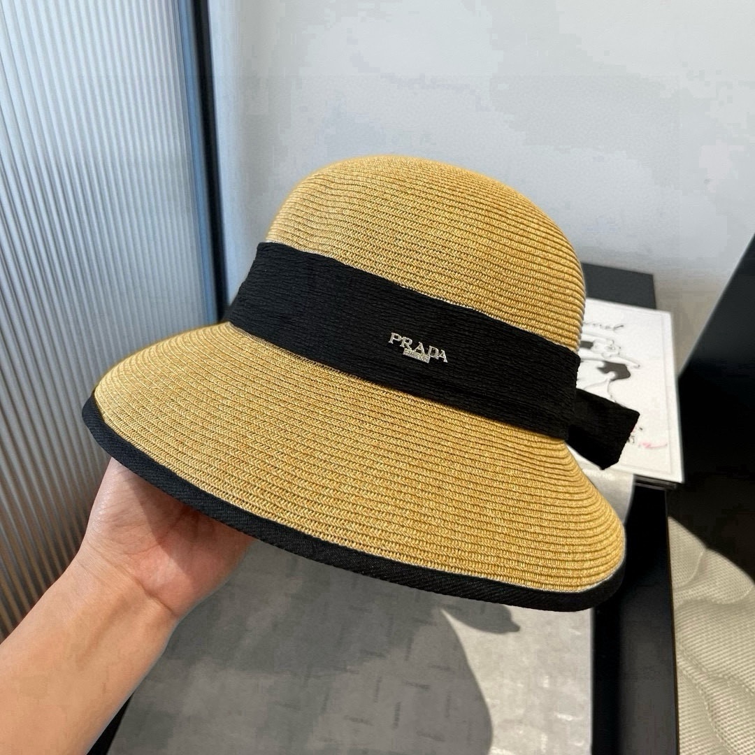 🆕

普拉达2025夏款礼帽，草帽，小清新 头围57cm