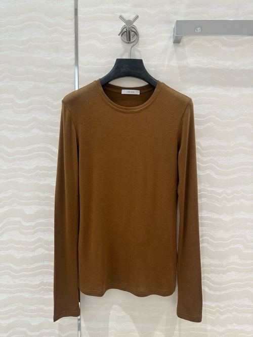 The Row Style Women's Long Sleeve T-Shirt Slim Fit Wool Blend Top 1 The Row Style Women's Long Sleeve T-Shirt Slim Fit Wool Blend Top