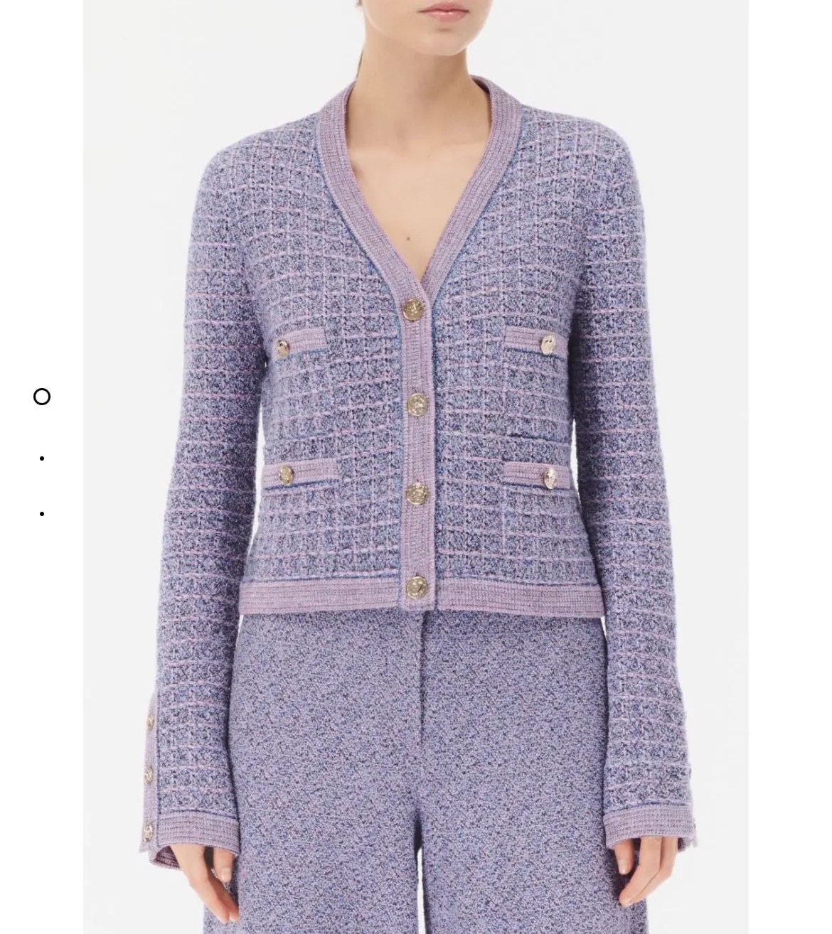 NO:478993,Model number G25082817 Chane* new high-end custom wool blended yarn fabric mixed color knitted, small fragrance style multiple buttons, fashionable and versatile loose and slim long-sleeved V-neck knitted cardigan jacket!  Gray green, purple, pink, 36.38.40 (38 size shoulder width 41, bust 94, sleeve length 55, clothing length 53) hair, chanel, jackets & coats, alexander wang19860909款号G25082817 Chane*新款高端定制羊毛混纺纱线面料混色编织、小香风多种纽扣时尚百搭宽松显瘦长袖V领针织开衫外套！灰绿色、紫色、粉色、36.38.40（38码肩宽41,胸围94,袖长55,衣长53）发,,chanel,jackets & coats,alexander wang,Women's clothing