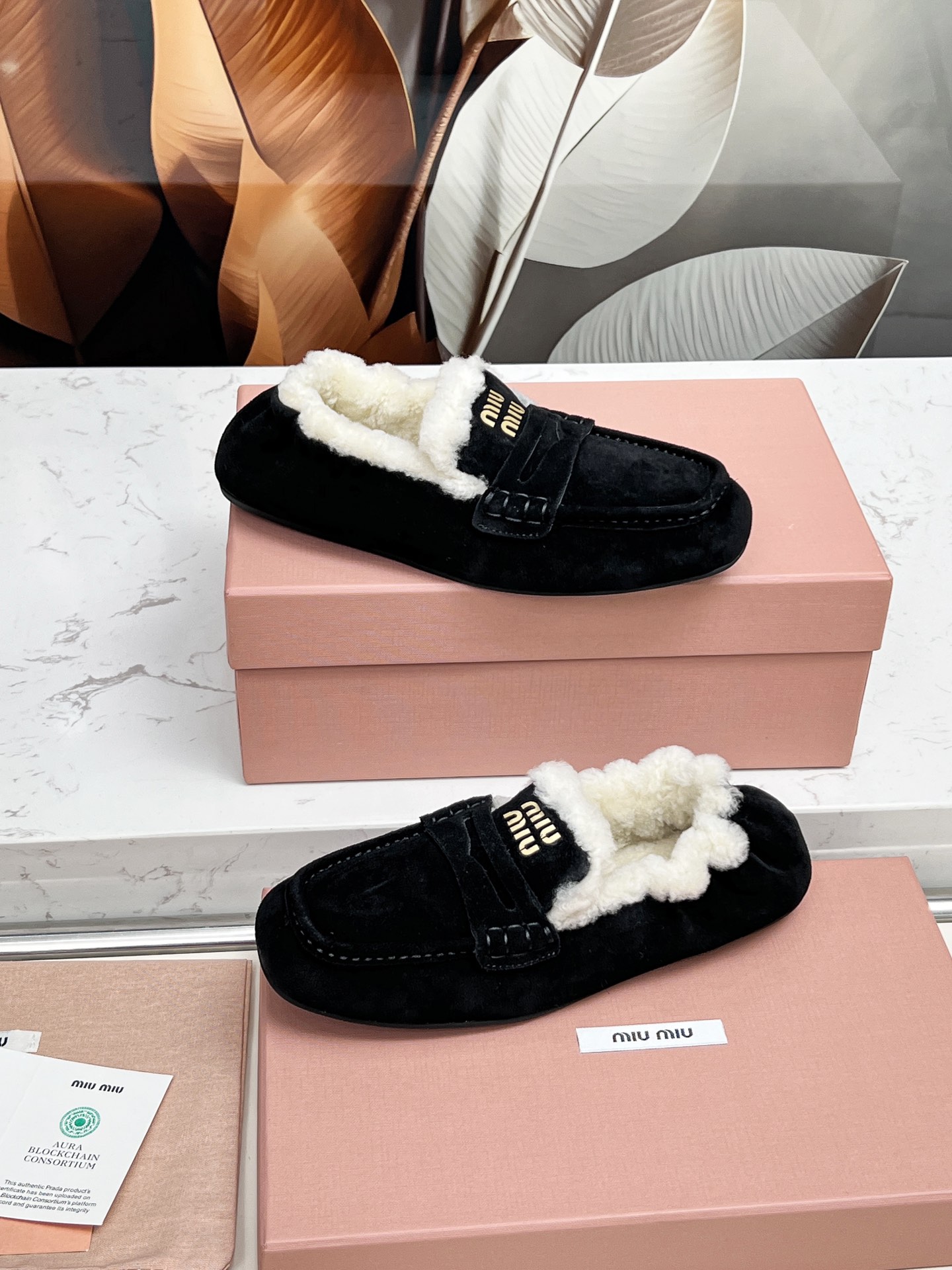 “Stylish P552 MiuMi/Mumu Autumn Winter Shoes with Australian Cowhide and Wool” - 图片 1