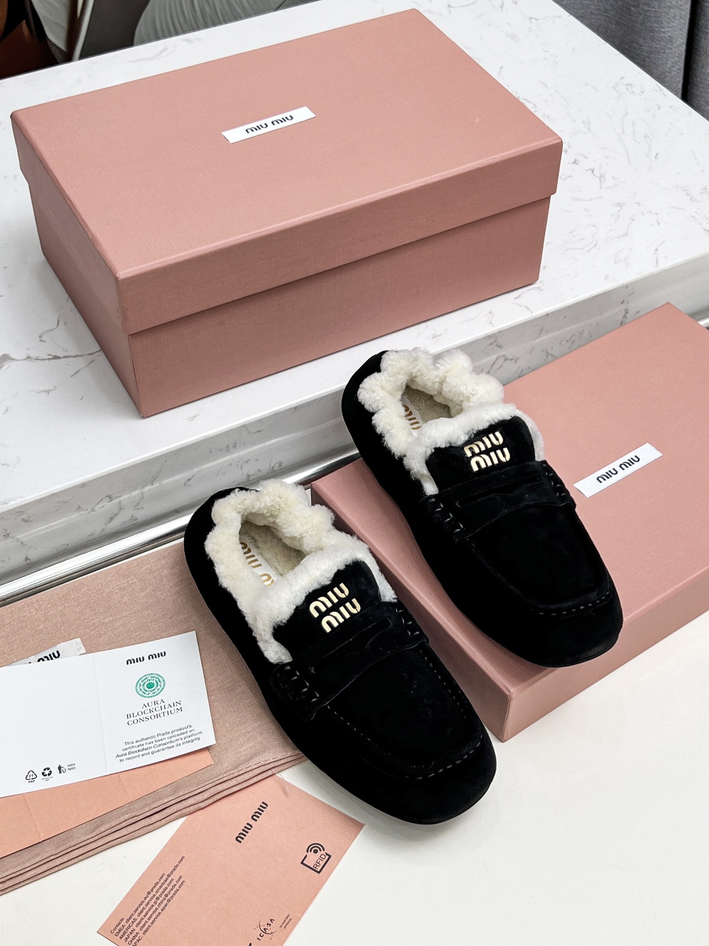 “Stylish P552 MiuMi/Mumu Autumn Winter Shoes with Australian Cowhide and Wool” - 图片 4