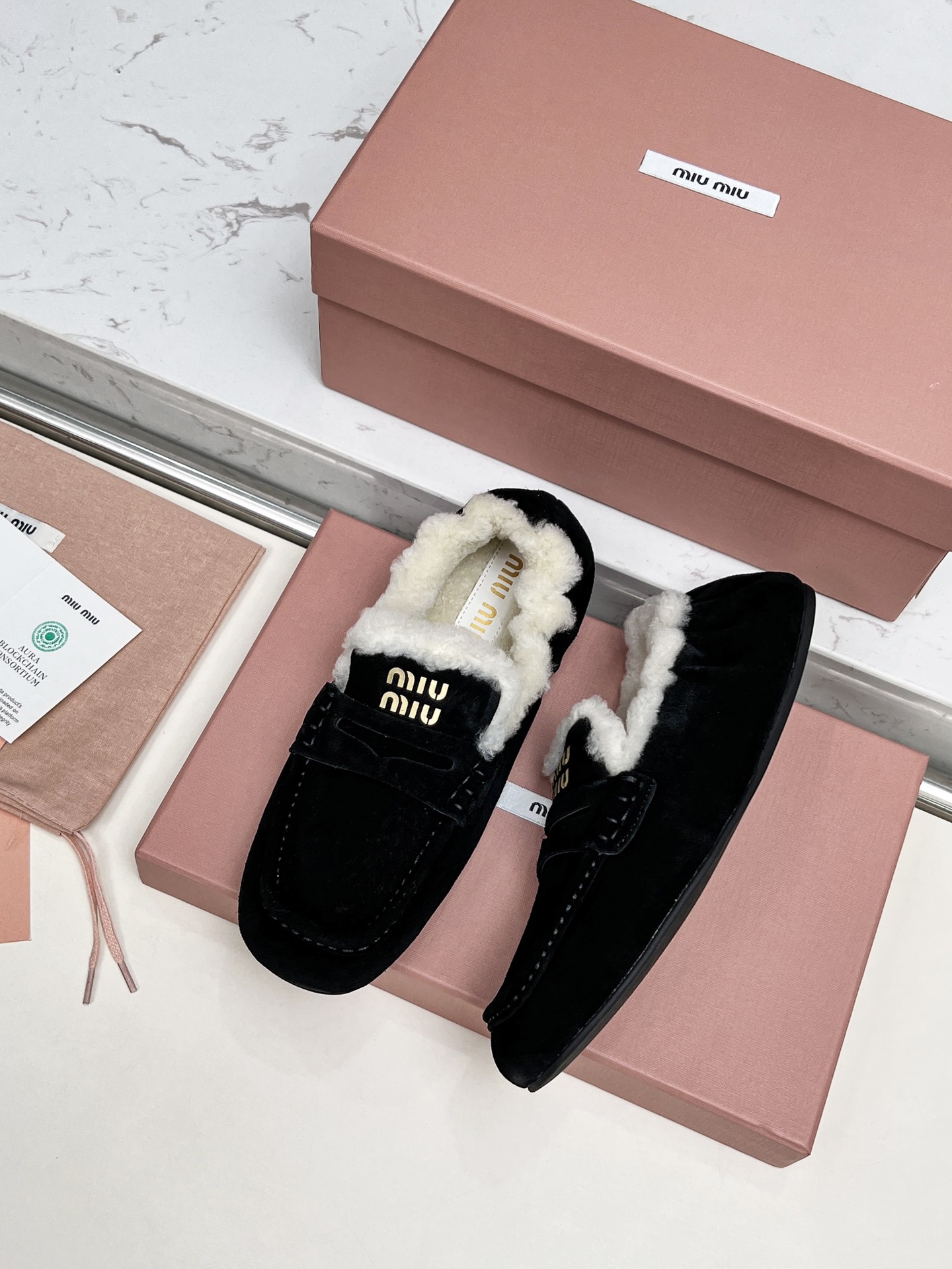 “Stylish P552 MiuMi/Mumu Autumn Winter Shoes with Australian Cowhide and Wool” - 图片 7