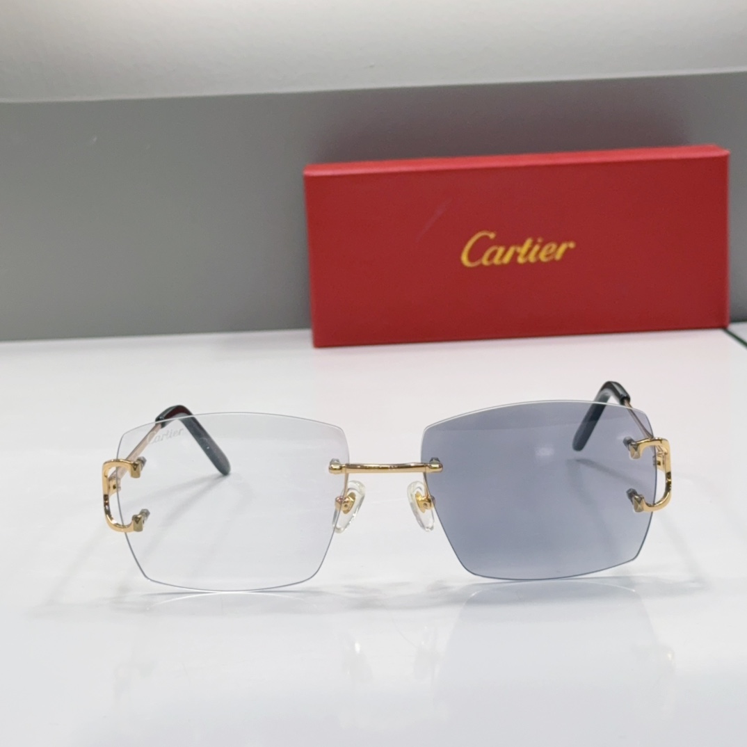 Cartier Rimless Metal Sunglasses