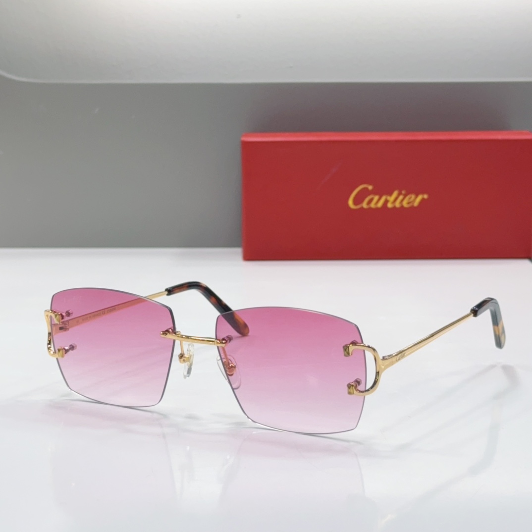 Cartier Rimless Metal Sunglasses