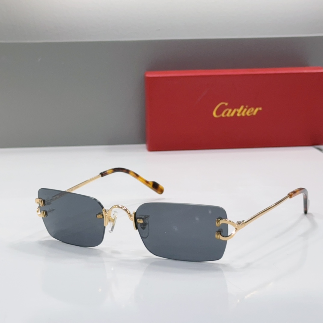Cartier Frameless Metal Sunglasses