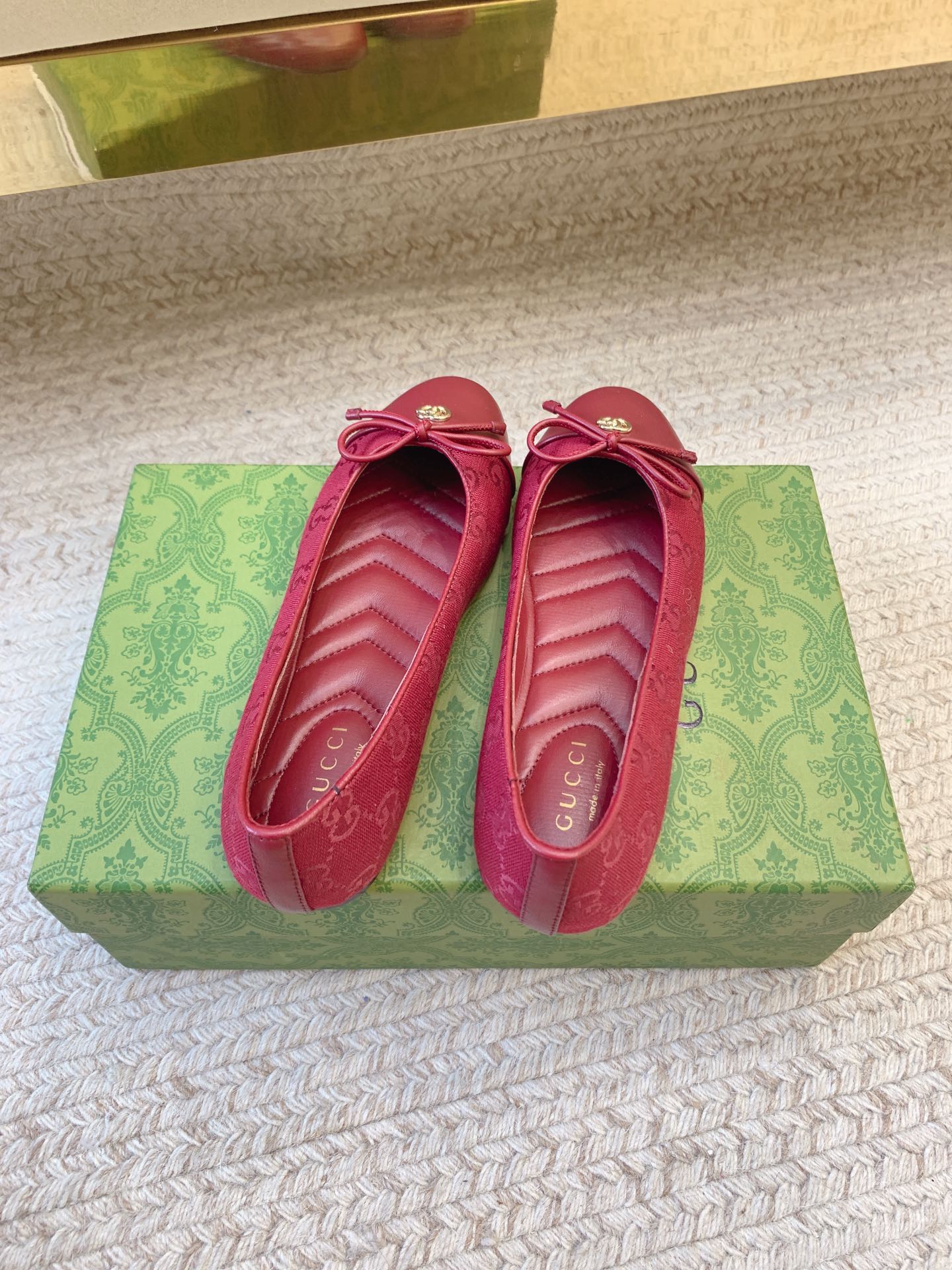 864GUCC*SS25 Flat-Buttoned Ballet Shoes: Sheep Skin, Top Quality, Size 35-39 - 图片 3