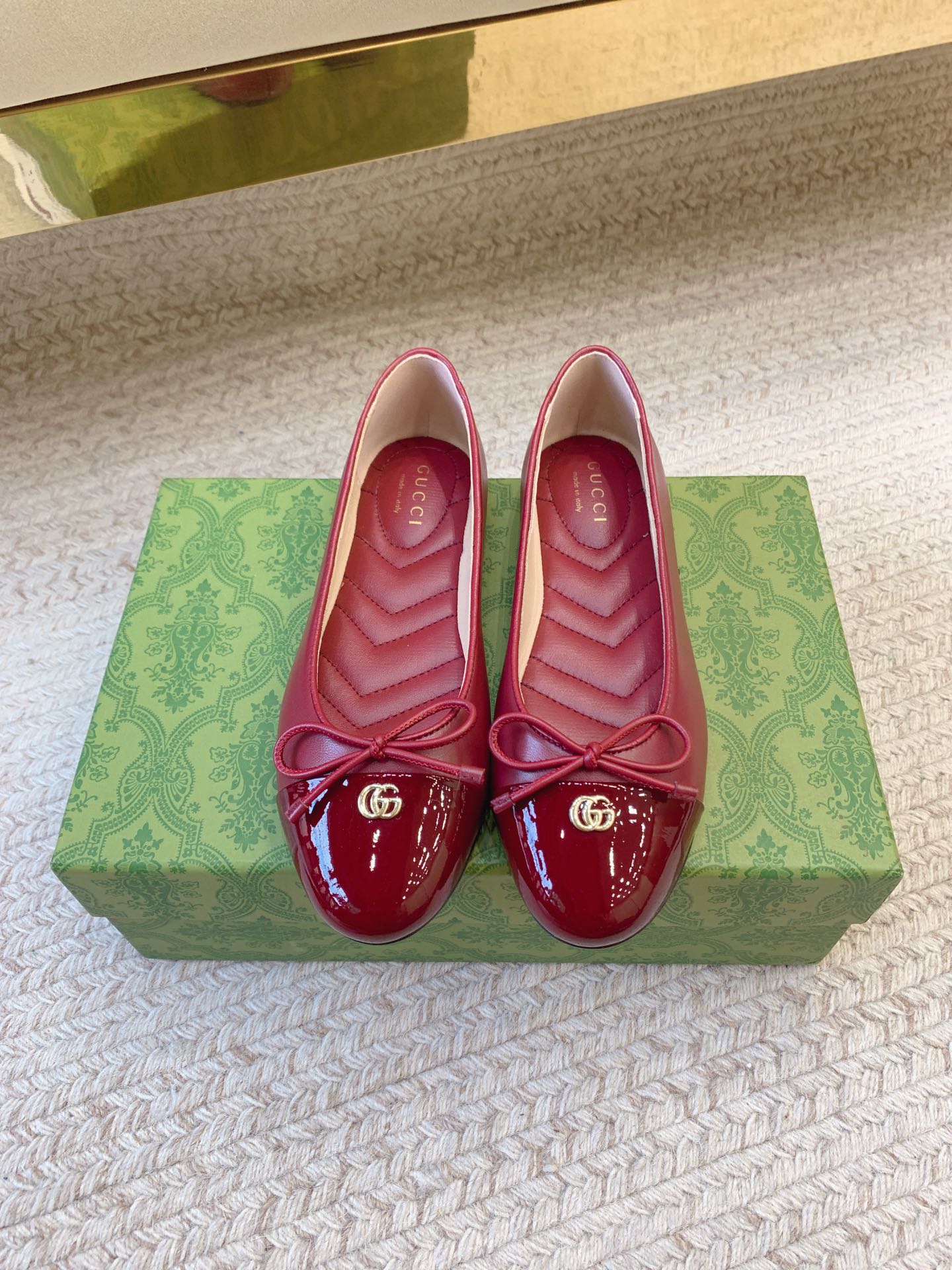 “High-Quality 864GUCC*SS25 Flat-Buttoned Ballet Shoes with Sheep Skin and Real Skin Materials”