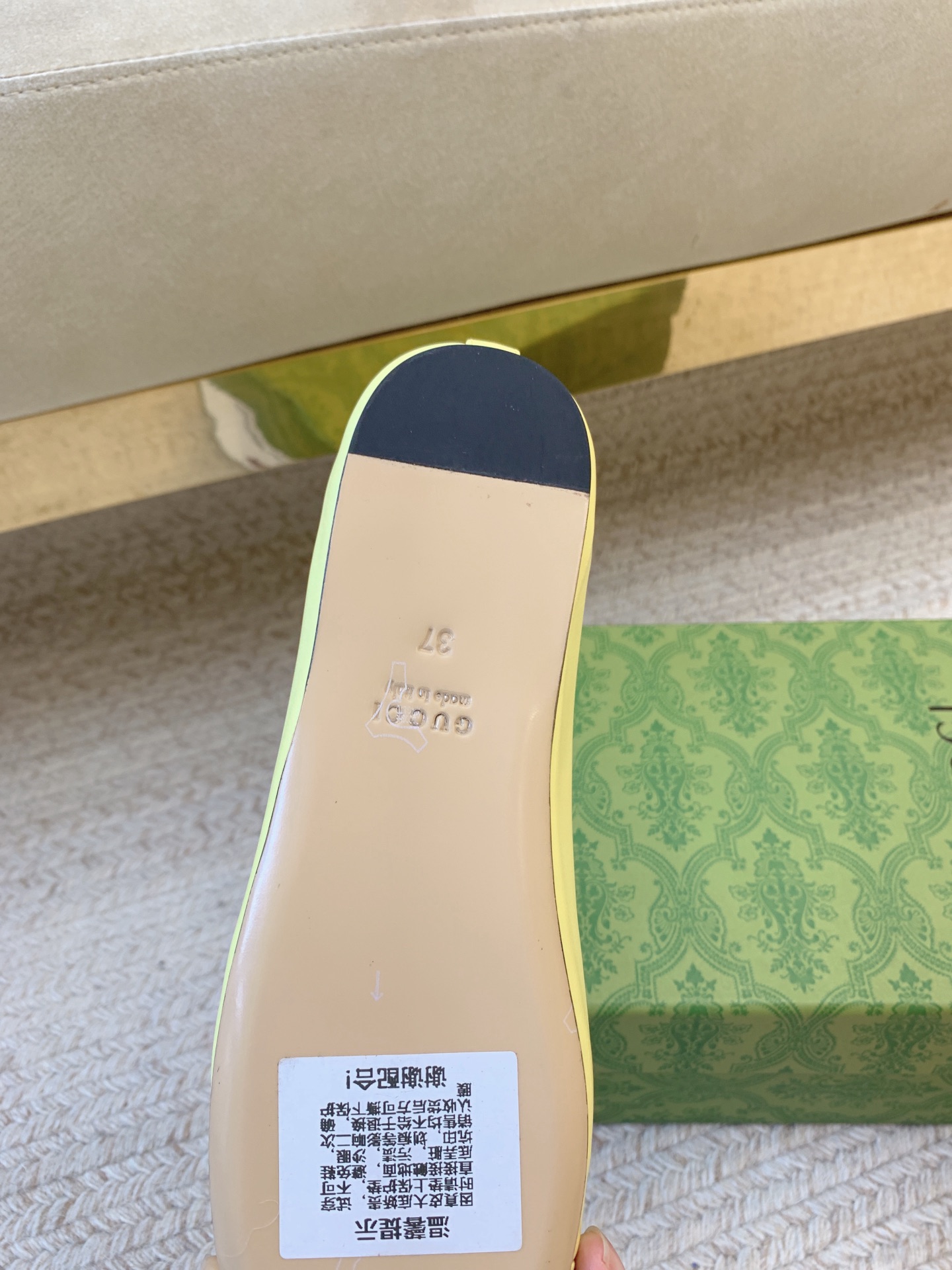 “Top Quality 864GUCC*SS25 Flat-Buttoned Ballet Shoes: Imported Sheep Skin, Real Skin, Sizes 35-39” - 图片 4
