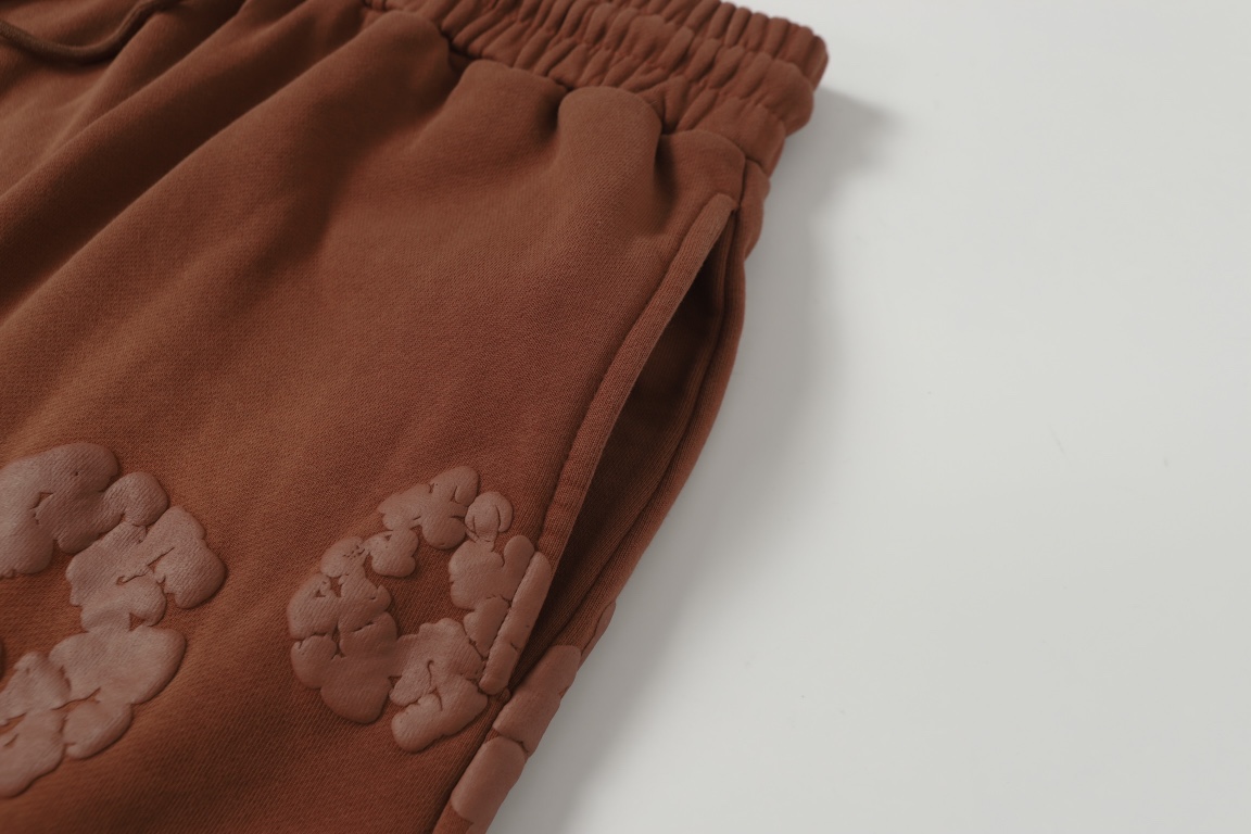 DENIMTEARS Men's Cotton Flower Print Casual Sweat Shorts - Brown 6 i1755247573 5339 4