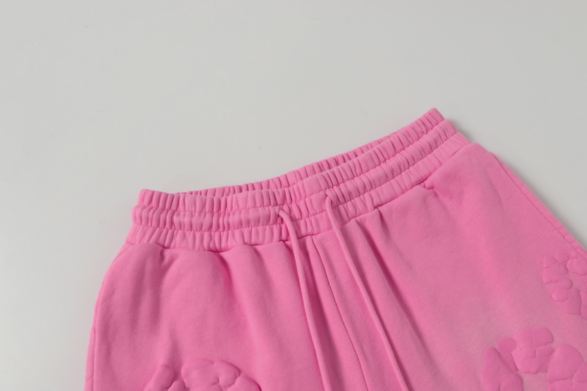DENIMTEARS Pink Cotton Flower Appliqué Sweat Shorts Casual Summer 3 i1755247596 7810 2