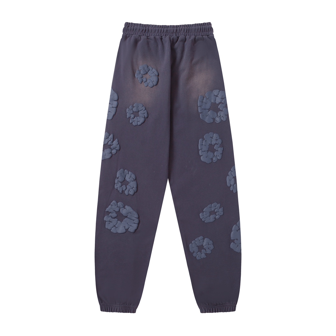 DENIMTEARS Cotton Flower Sweatpants - Vintage Wash, Comfortable Fit, S-XL 3 i1755247832 2226 1