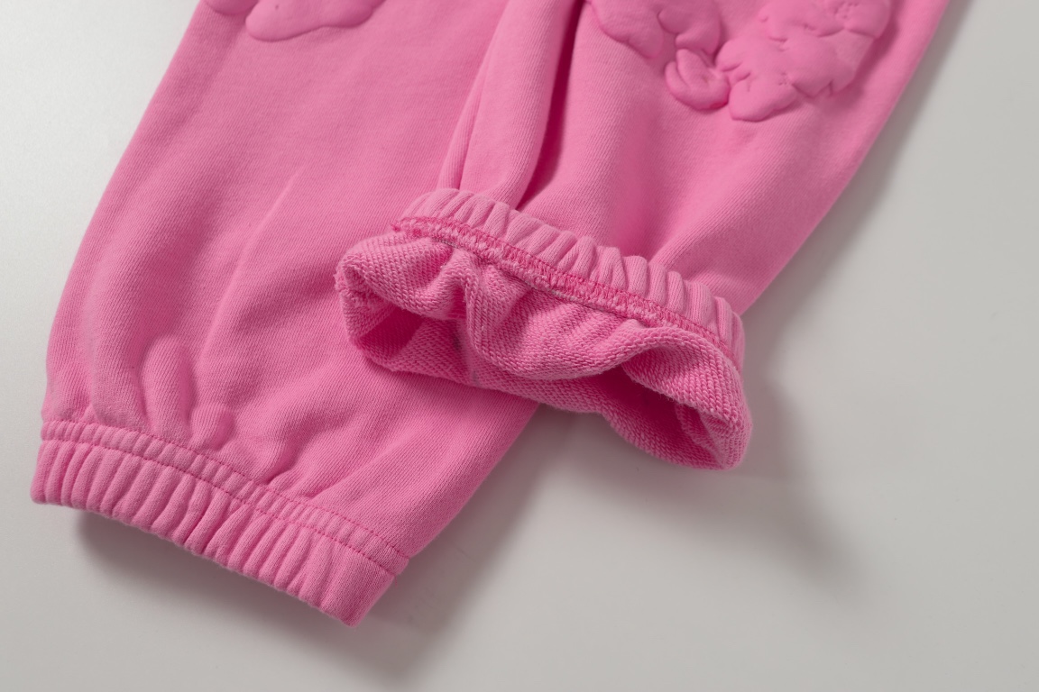 DENIMTEARS Pink Cotton Flower Appliqué Jogger Pants 10 i1755247986 5065 8